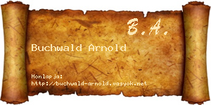 Buchwald Arnold névjegykártya