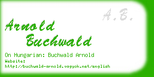 arnold buchwald business card